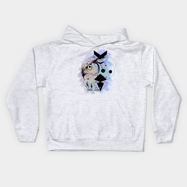 Indie Soul Watercolor Kids Hoodie by Cridex